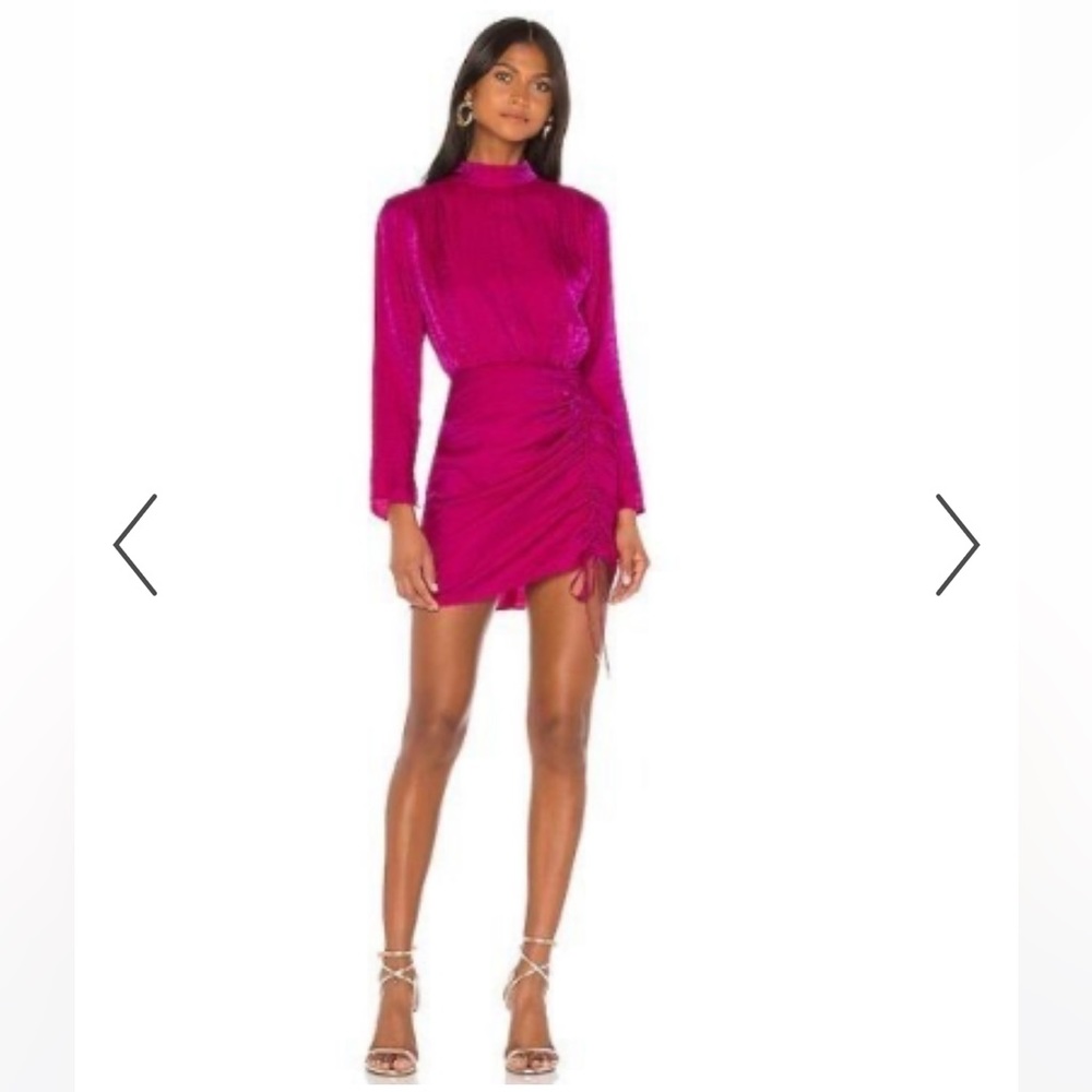 Pink long sleeve mini dress